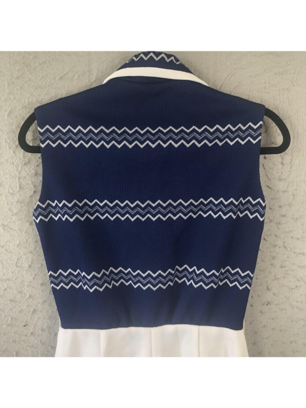 Vintage Howard Wolf Dress Womens M Zigzag Jacket Mod 70s Brittish Invasion Retro - Picture 15 of 16